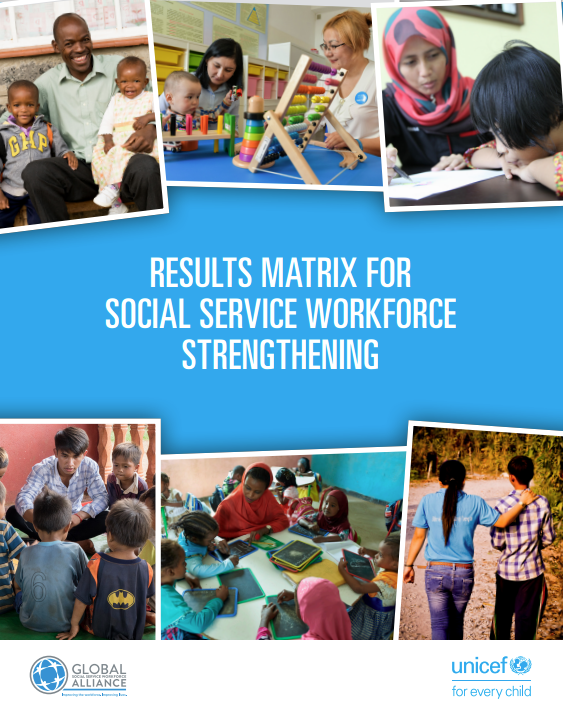 Results matrix for Social Service Workforce Strengthening
