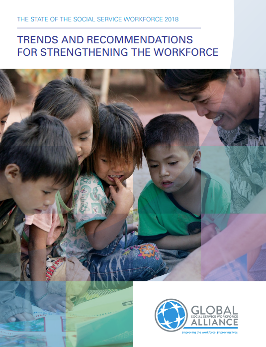 Cover image of 2018 State of the Social Service Workforce Report